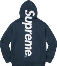 Cargar imagen en el visor de la galería, Satin Appliqué Hooded Navy Sweatshirt
